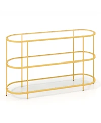 3-Tier Tv Stand Console Table with Shelves Modern Entertainment Center for Living Room