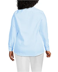 Lands' End Plus No Iron Button Front Shirt