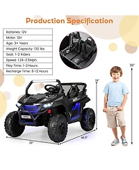 12V 2-Seater Kids Ride on Utv with Slow Start Function Music