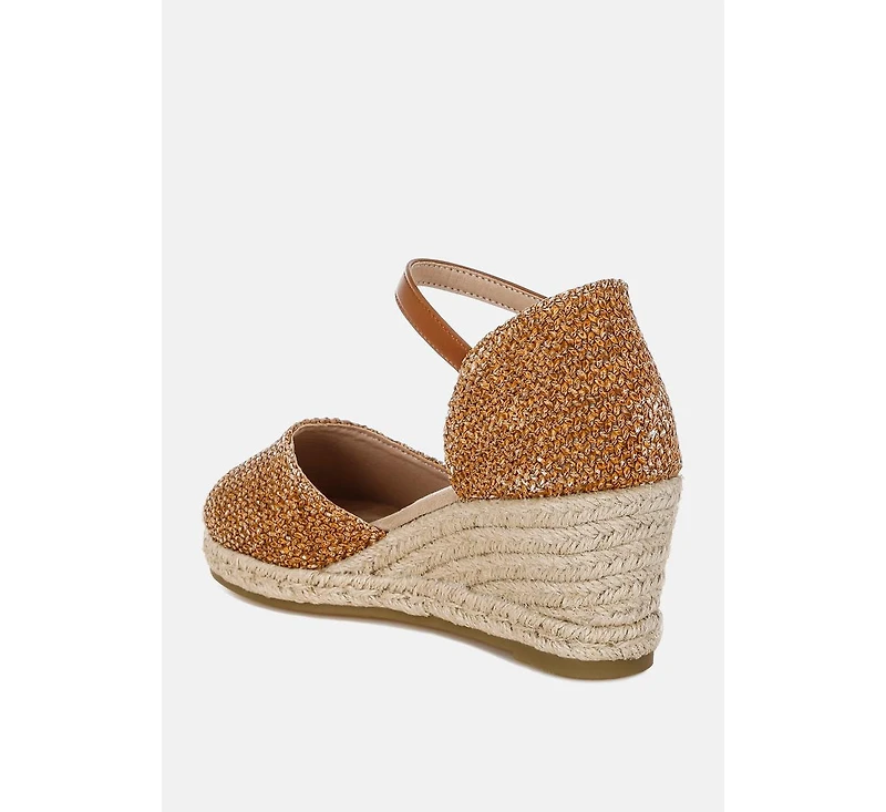 Kalista Raffia Woven Wedge Sandals