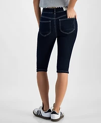 Dollhouse Juniors' Seam Front High-Rise Capri Jeans