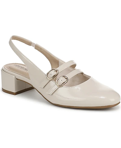 LifeStride Women's Beatrice Block Heel Slingback Pumps