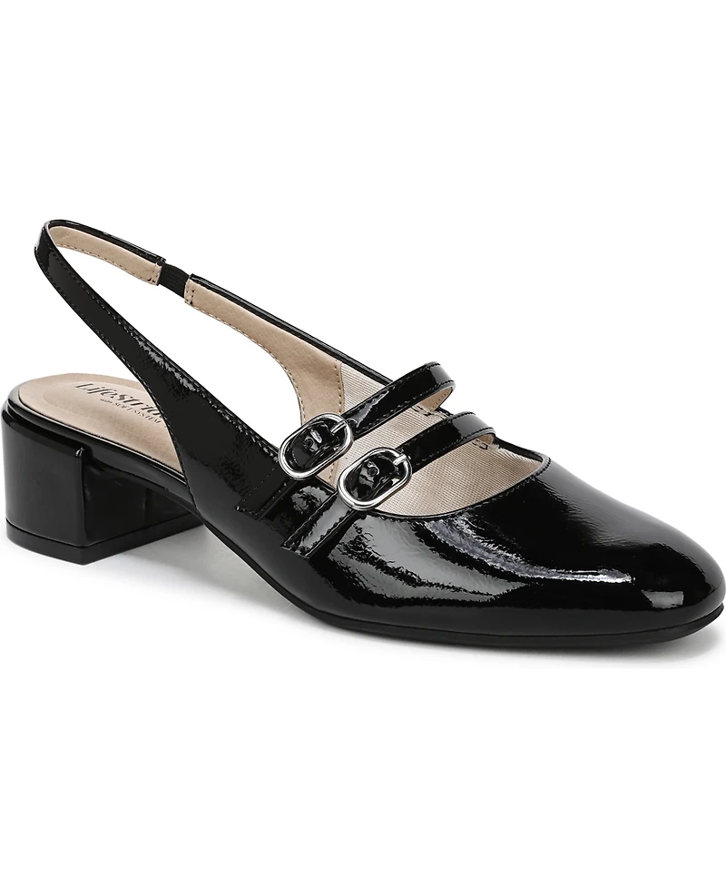 LifeStride Women's Beatrice Block Heel Slingback Pumps
