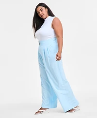 Bar Iii Trendy Plus Size Wide-Leg Pants, Exclusively at Macy's