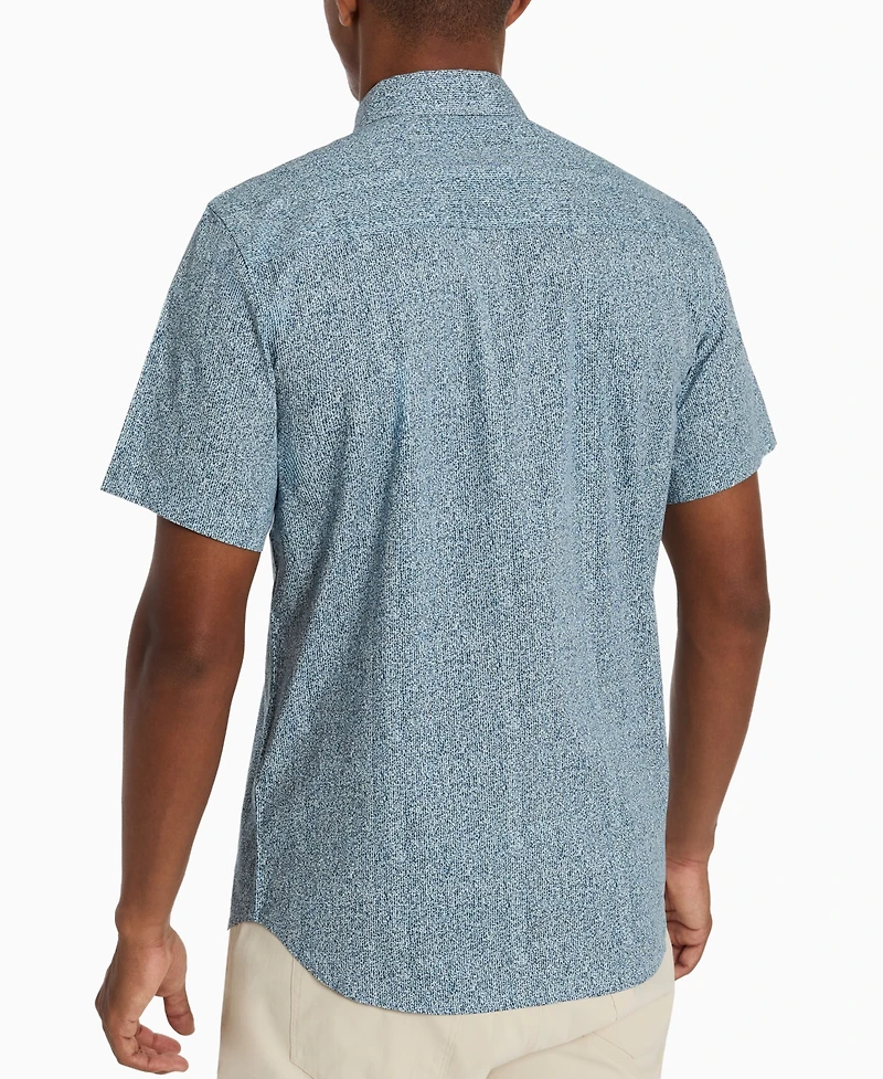 Kenneth Cole Men's Patch Pocket Short Sleeve Button Front Shirt