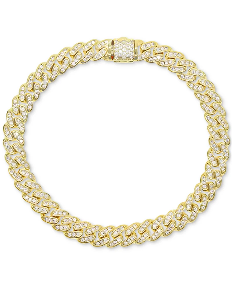 Ben Oni Cubic Zirconia Cuban Link Ankle Bracelet