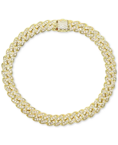 Ben Oni Cubic Zirconia Cuban Link Ankle Bracelet