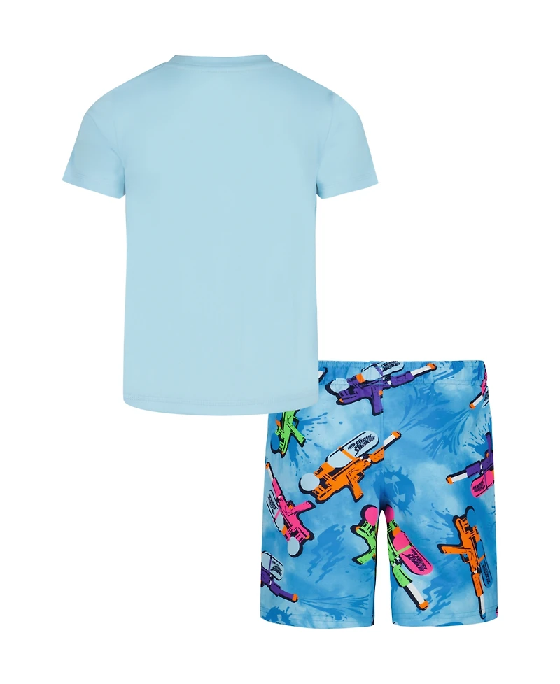 Under Armour Little and Toddler Boys 2-Piece Classic Soaker Short Sleeve T-Shirt Volley Shorts Set