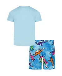 Under Armour Little and Toddler Boys 2-Piece Classic Soaker Short Sleeve T-Shirt Volley Shorts Set