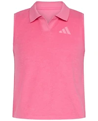 adidas Big Girls Sleeveless Terry Polo Tank Top