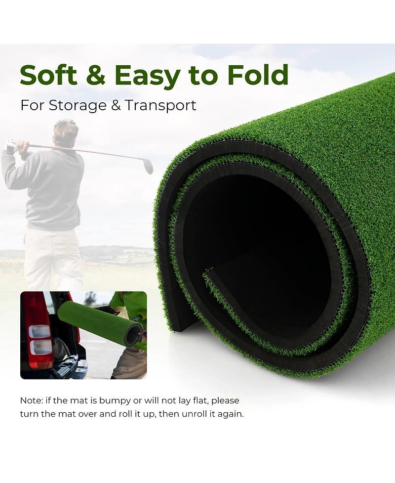 5 x 3 ft Artificial Turf Grass Practice Mat for Indoors and Outdoors