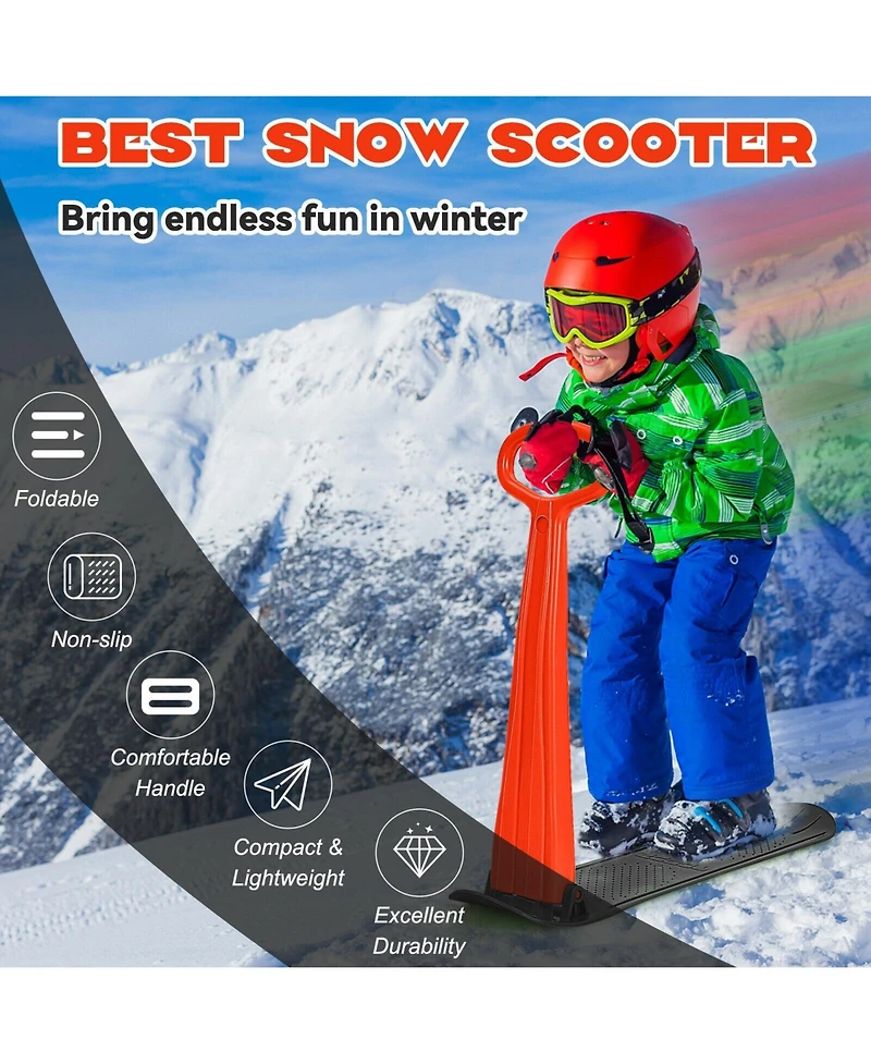 1-Rider Snow Scooter with Grip Handle