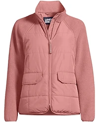 Lands' End Women's Mixed Media High Pile Fleece Jacket