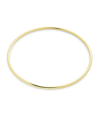 Bling Jewelry Simple Thin Stacking Bangle Bracelet, Smooth Yellow Gold Plated, 2MM Round