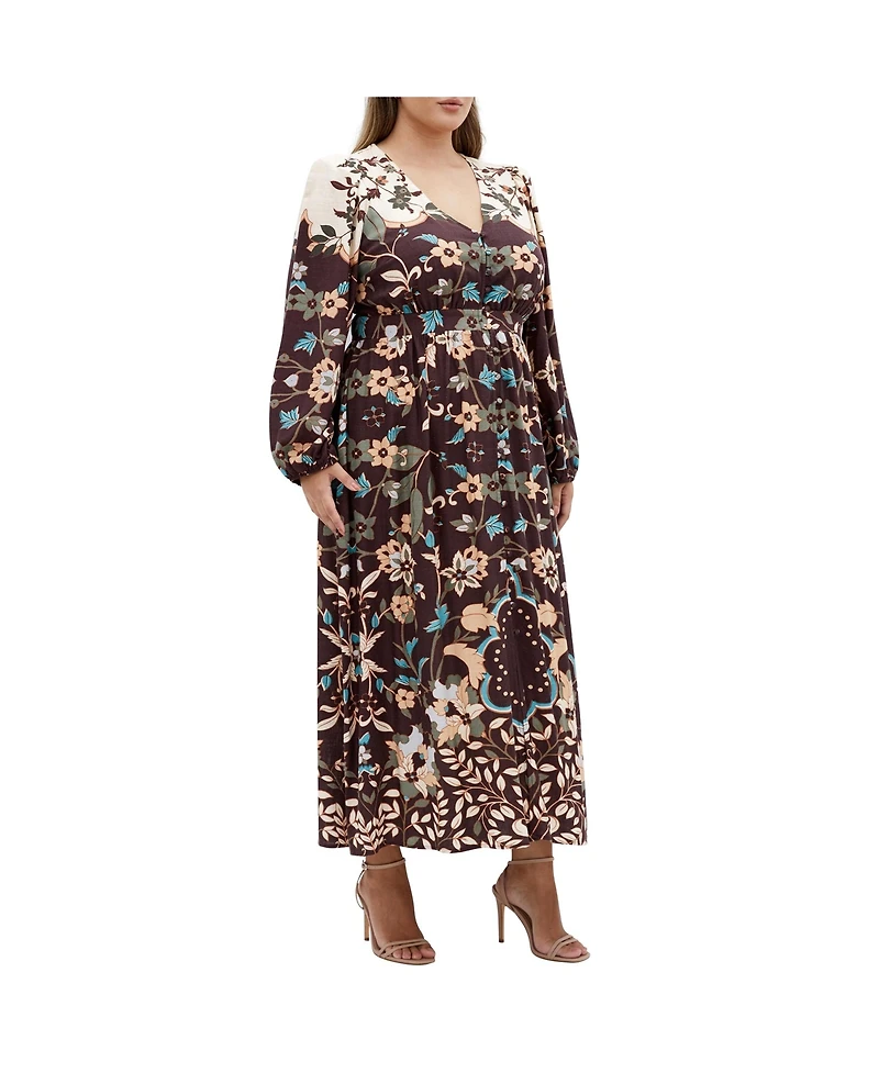 Plus Florence Placement Maxi Dress