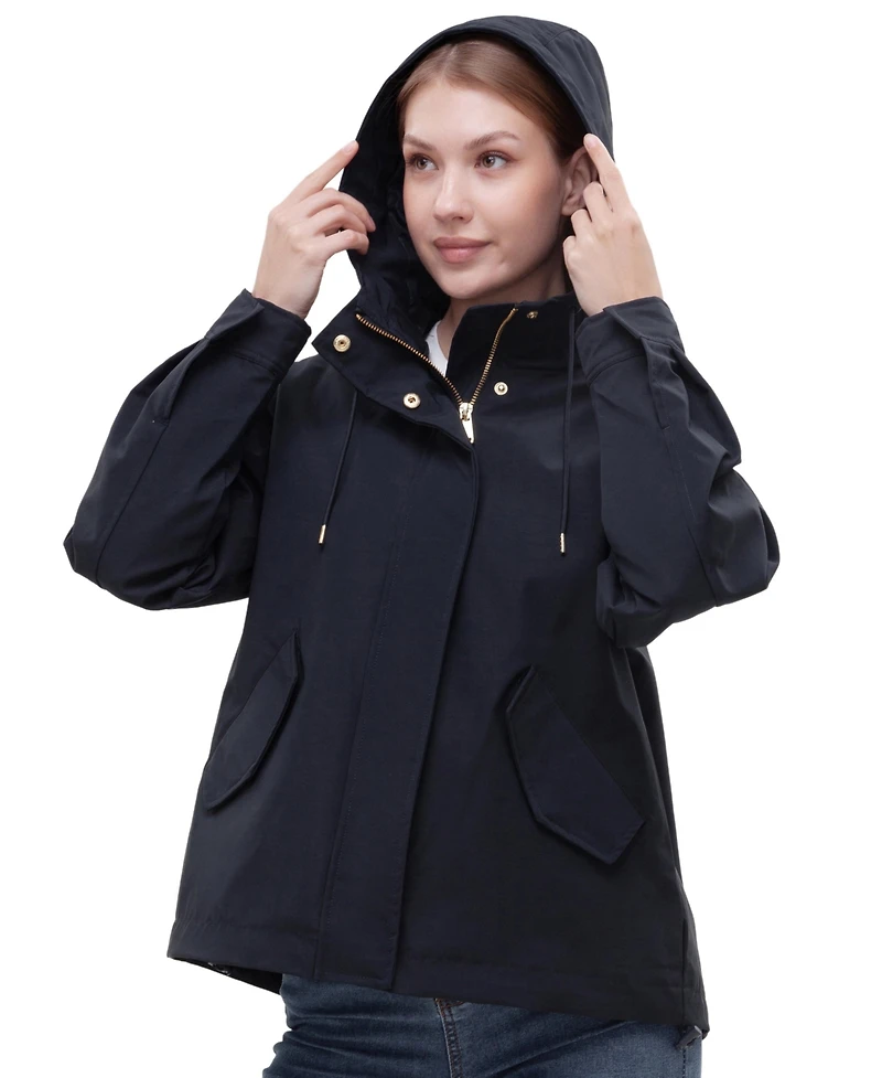 Rokka&Rolla Women's Water-Resistant Hooded Jacket