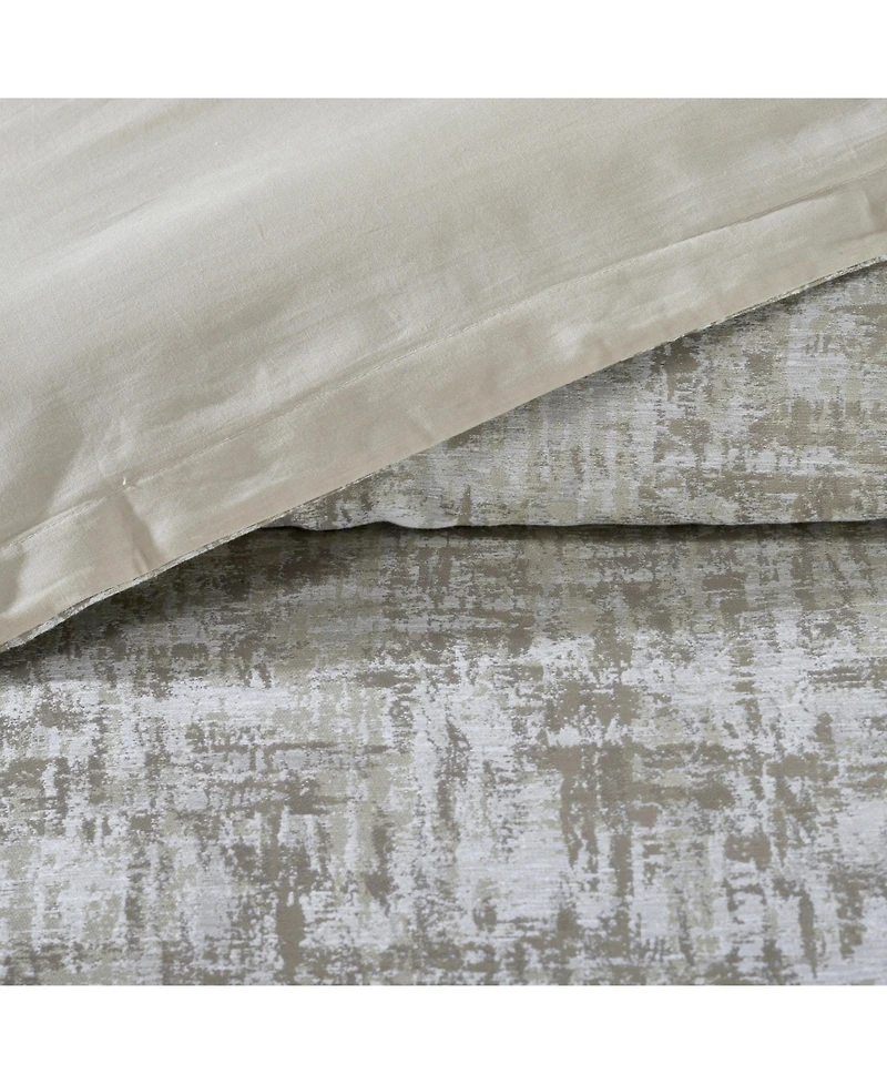 Ihi Home Dakota Cotton Queen Duvet Cover Set/3, Grey