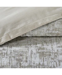 Ihi Home Dakota Cotton Queen Duvet Cover Set/3, Grey