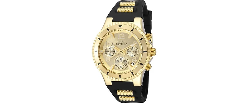 Invicta Women's 36909 Blu Quartz Chronograph Gold Dial Watch