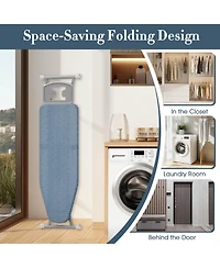 Foldable Ironing Board with 7 Adjustable Heights Heat & Scorch Resistant Fabric