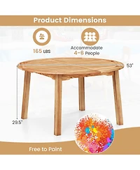 Outdoor Acacia Wood Dining Table for 4-6 People