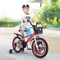 Kids Bike Adjustable with Storage Basket Double Brake for 3-4 Years Old