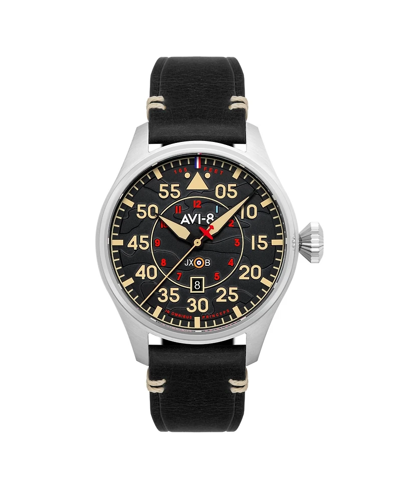 Avi-8 Men's Hawker Hurricane Clowes Automatic Leather Strap Watch