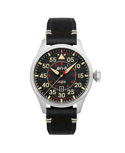 Avi-8 Men's Hawker Hurricane Clowes Automatic Leather Strap Watch