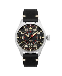 Avi-8 Men's Hawker Hurricane Clowes Automatic Leather Strap Watch
