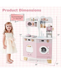 Kids Kitchen Playset with Coffee Maker Fun Pretend Play Toy for Young Chefs