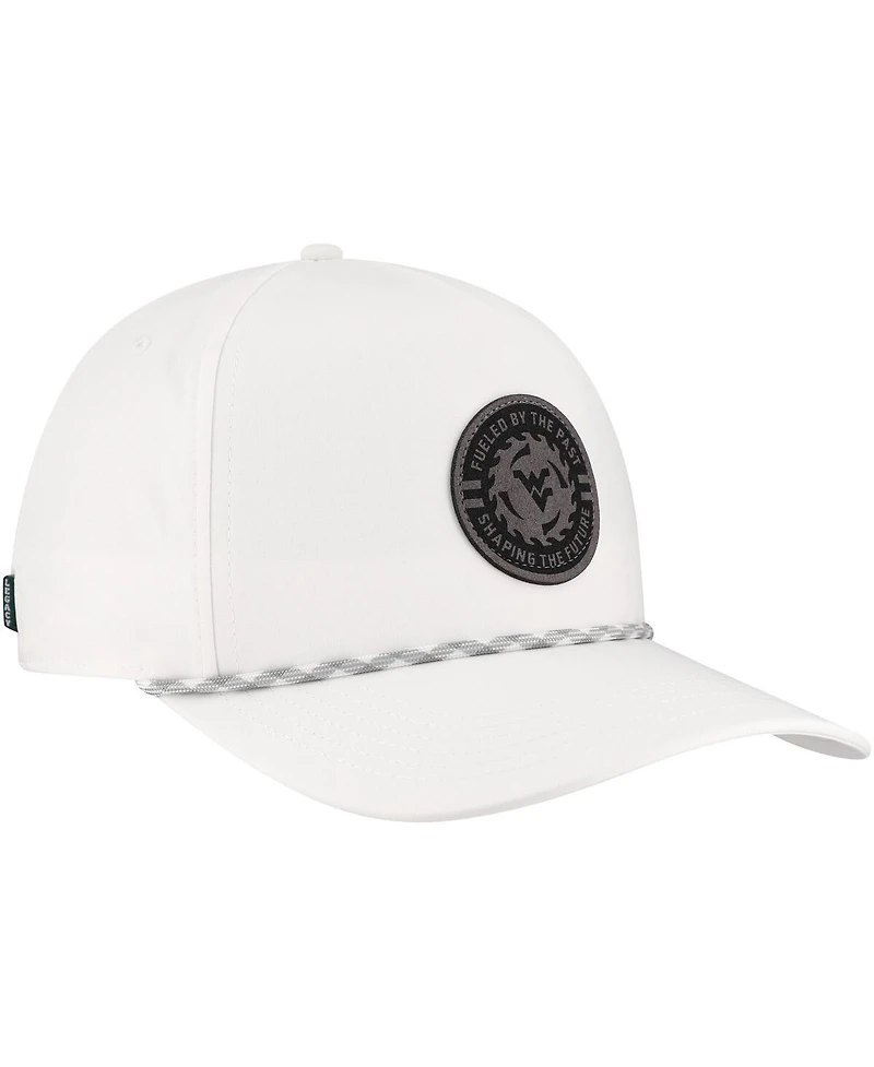 Legacy Athletic Men's White West Virginia Mountaineers Built on Bravery Caddy Adjustable Hat