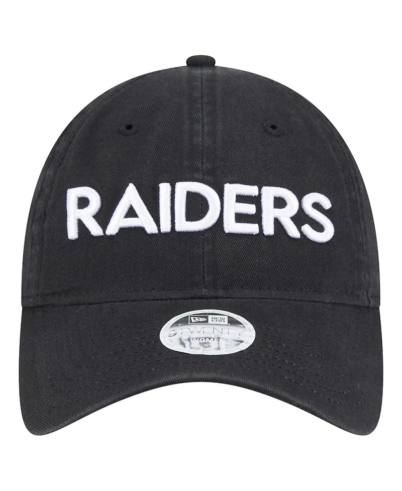 New Era Women's Black Las Vegas Raiders Cece 9TWENTY Adjustable Hat