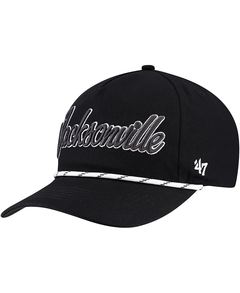 '47 Brand Men's Black Jacksonville Jaguars Overhand Speckle Hitch Adjustable Hat