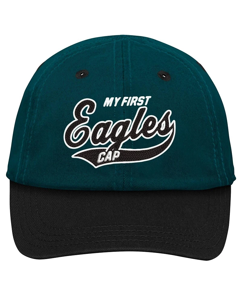 Outerstuff Baby Boys and Girls Green/Black Philadelphia Eagles My First Tail Sweep Slouch Flex Hat