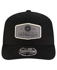 New Era Men's Black Charlotte Fc Labeled 9SEVENTY Trucker Stretch-Snap Adjustable Hat