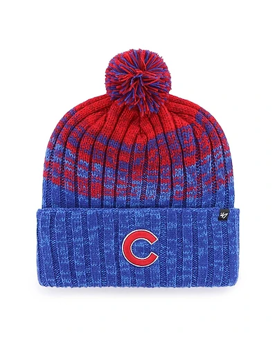'47 Brand Men's Royal Chicago Cubs Cascade Cuffed with Pom Knit Hat