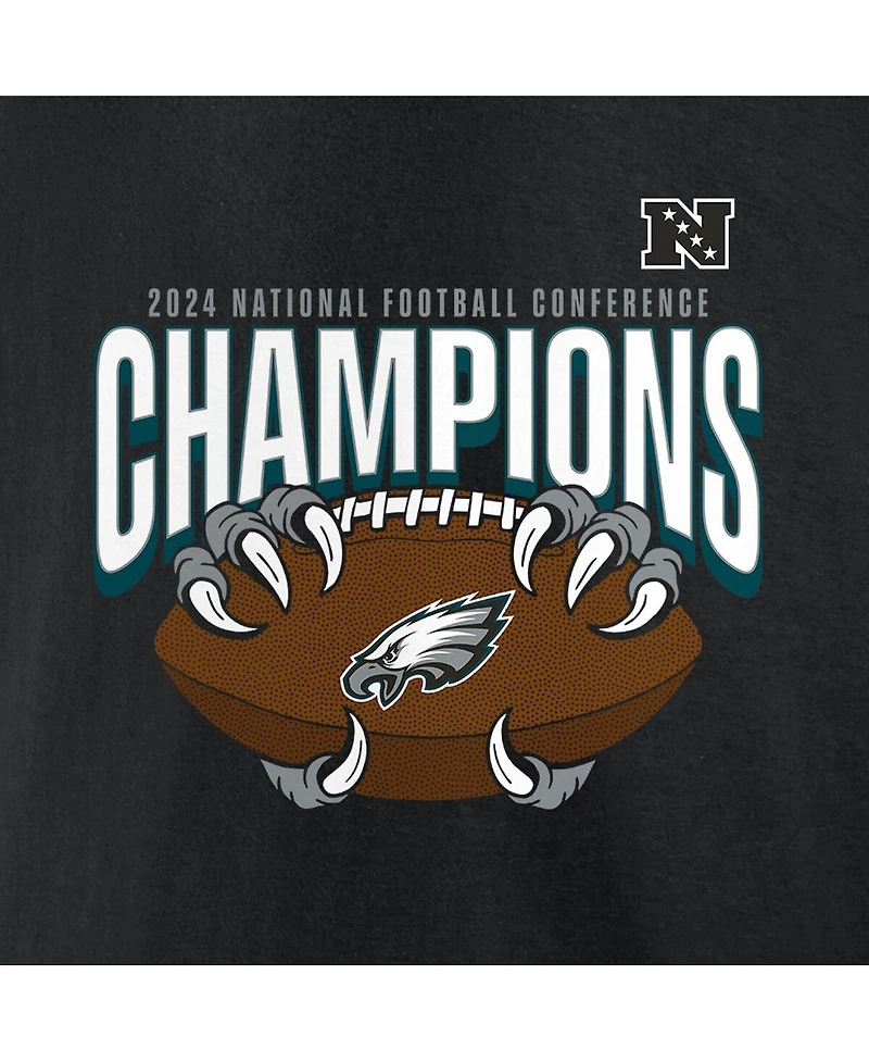 Fanatics Men's Black Philadelphia Eagles 2024 Nfc Champions Big Tall Hometown Not Done Yet T-Shirt