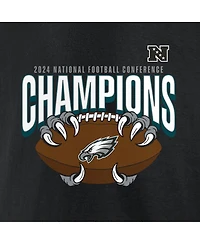 Fanatics Men's Black Philadelphia Eagles 2024 Nfc Champions Big Tall Hometown Not Done Yet T-Shirt