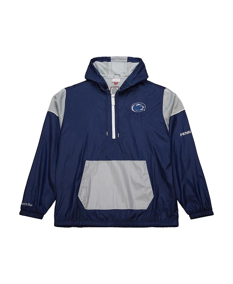 Mitchell & Ness Men's Navy Penn State Nittany Lions Team 3.0 Anorak Half-Zip Hoodie Sweatshirt