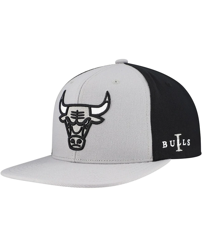 Mitchell & Ness Men's Gray Chicago Bulls Core Snapback Hat