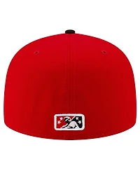 New Era Men's Red/Black Erie SeaWolves Theme Night Pepperoni 59FIFTY Fitted Hat