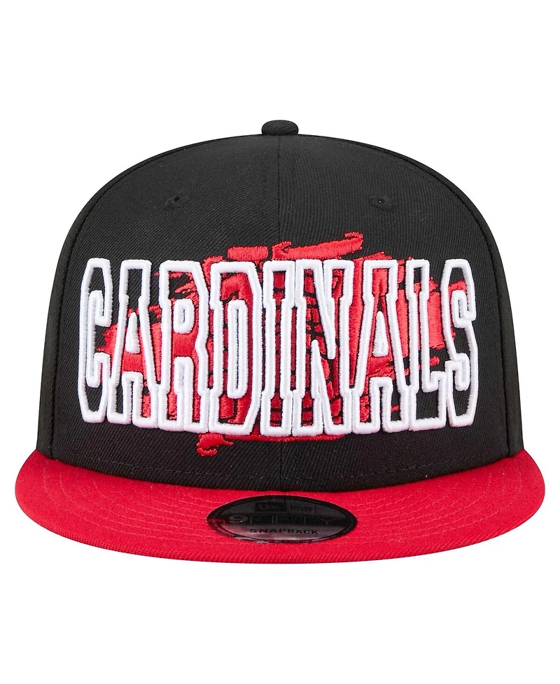 New Era Men's Black St. Louis Cardinals Splatter 9FIFTY Snapback Hat