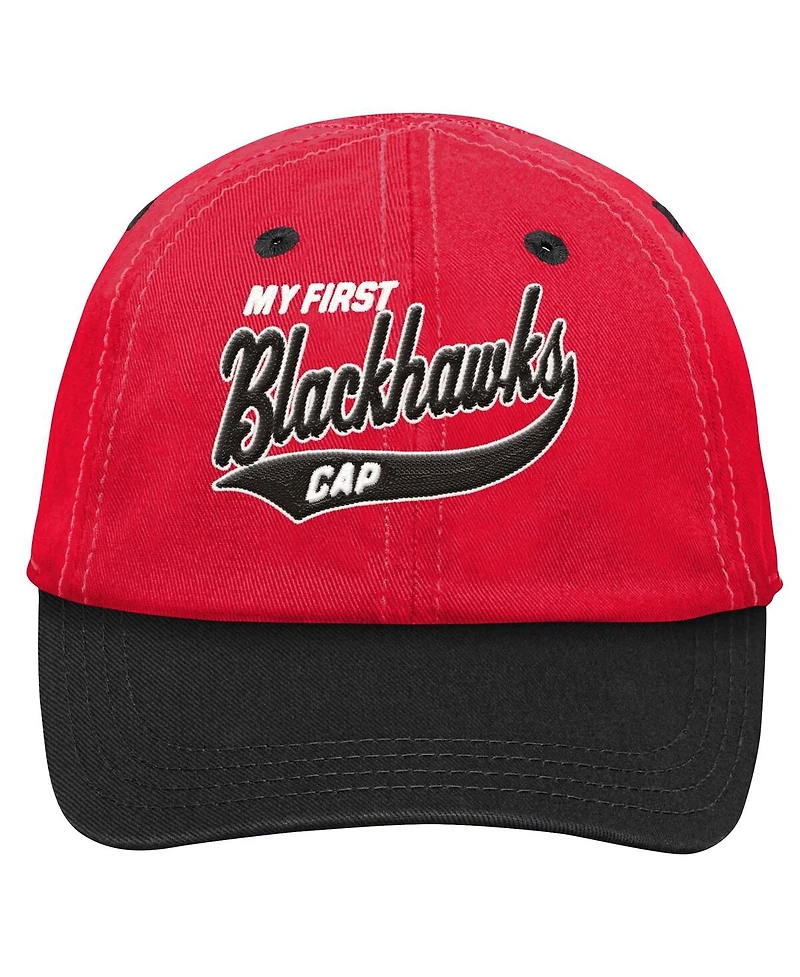 Outerstuff Baby Boys and Girls Red Chicago Blackhawks My First Tail Sweep Slouch Flex Hat
