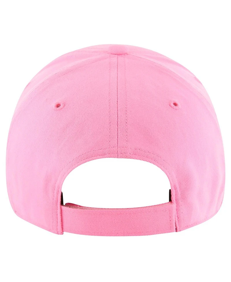 '47 Brand Big Girls Pink Washington Commanders Rose Mvp Adjustable Hat