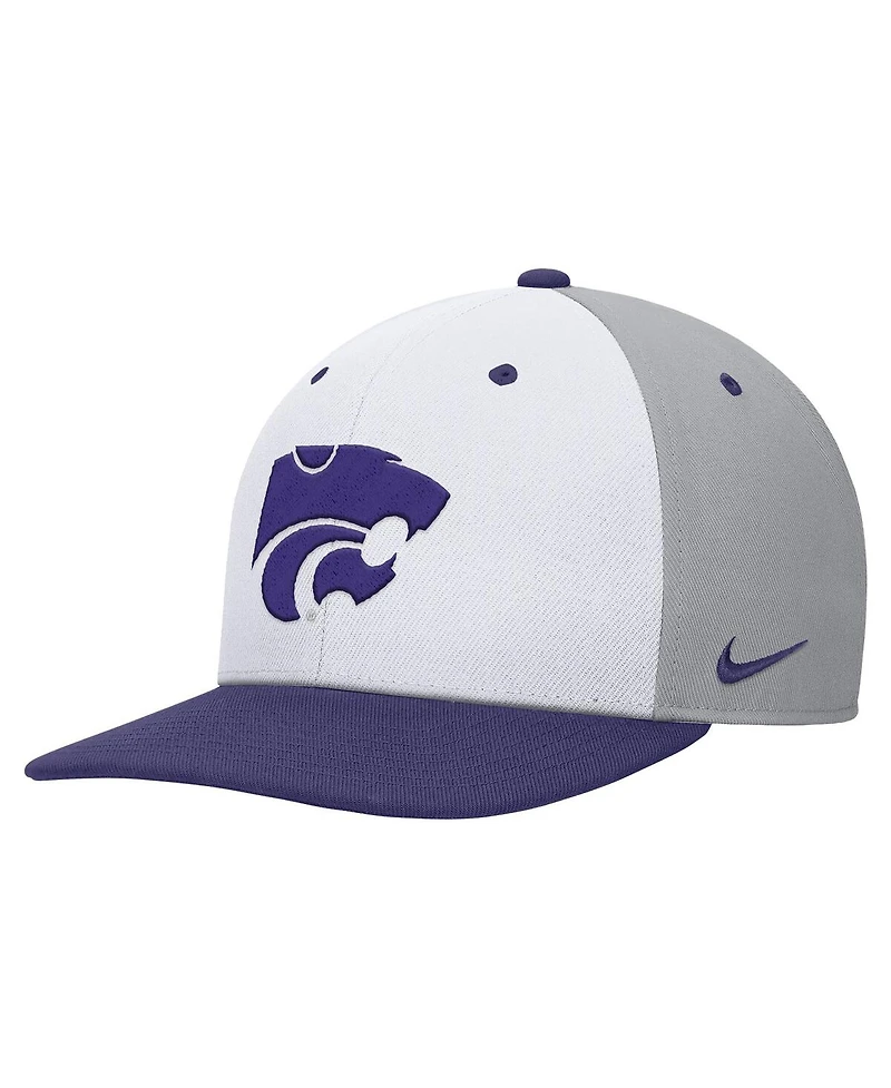 Nike Men's White/Gray Kansas State Wildcats Pro Performance Snapback Hat