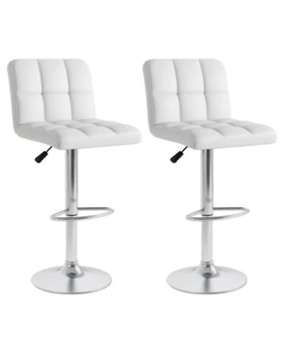 Costway Modern Swivel Bar Stools Set Of 2 With Heavy Duty Metal Base Footrest Back