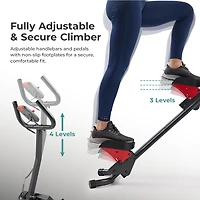 Sunny Health & Fitness Smart Foldable Stair Stepper, Vertical Climber Cardio Exercise Machine with Free SunnyFit App via Bluetooth