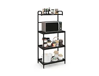 4-Tier Kitchen Microwave Storage Rack with Metal Shelves