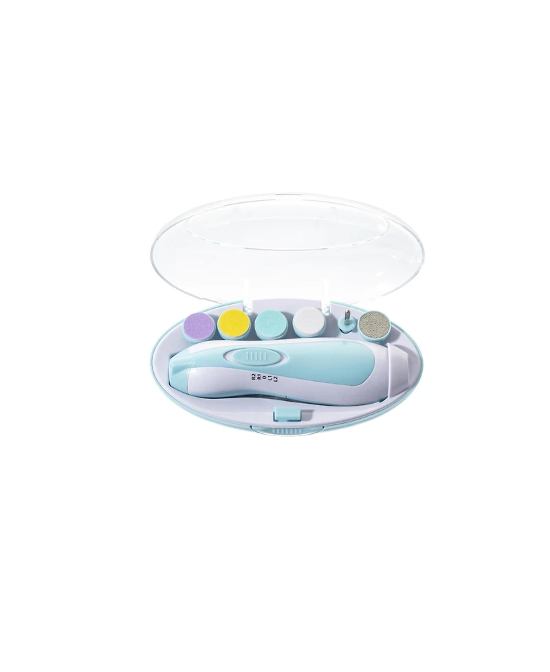 Sperric Baby Electric Nail Trimmer Kit with Light, Quiet Operation, 6 Interchangeable Heads for Gentle Precise Baby Nail Care and Polishing Baby Nail