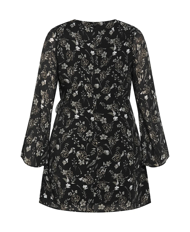 City Chic Plus Emmie Print Dress